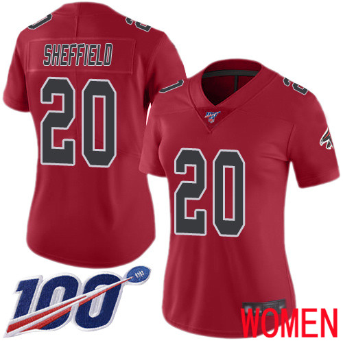 Atlanta Falcons Limited Red Women Kendall Sheffield Jersey NFL Football #20 100th Season Rush Vapor Untouchable->youth nfl jersey->Youth Jersey